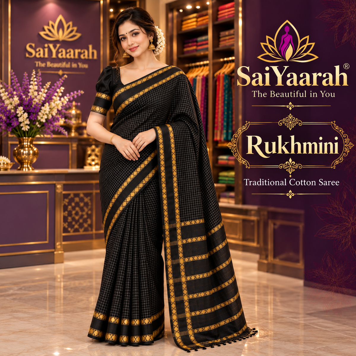 SaiYaarah Rugmini Cotton Saree