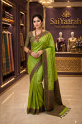 Saiyaarah Linen Olive Saree