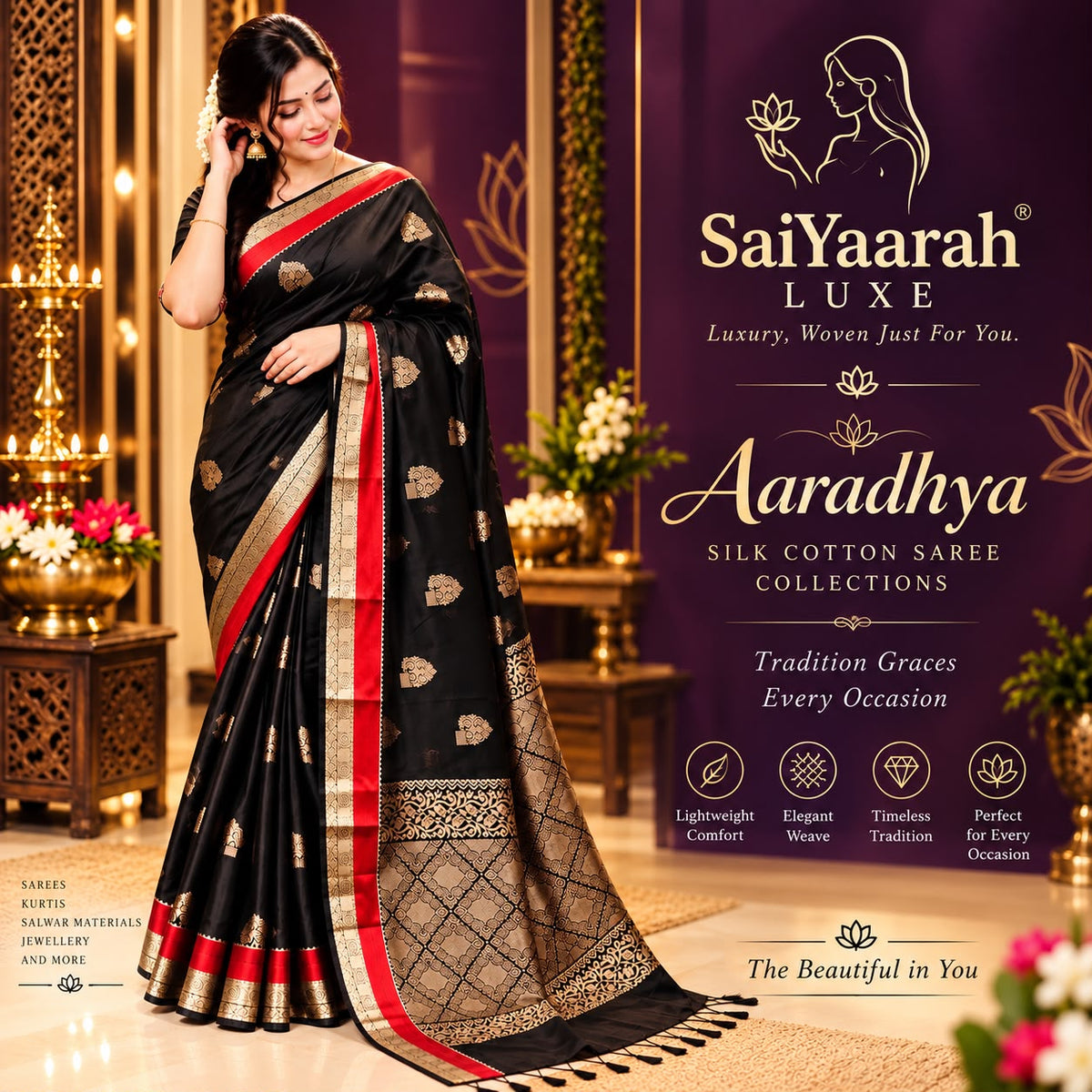 ✨AARADHYA — SILK COTTON SAREE COLLECTIONS ✨