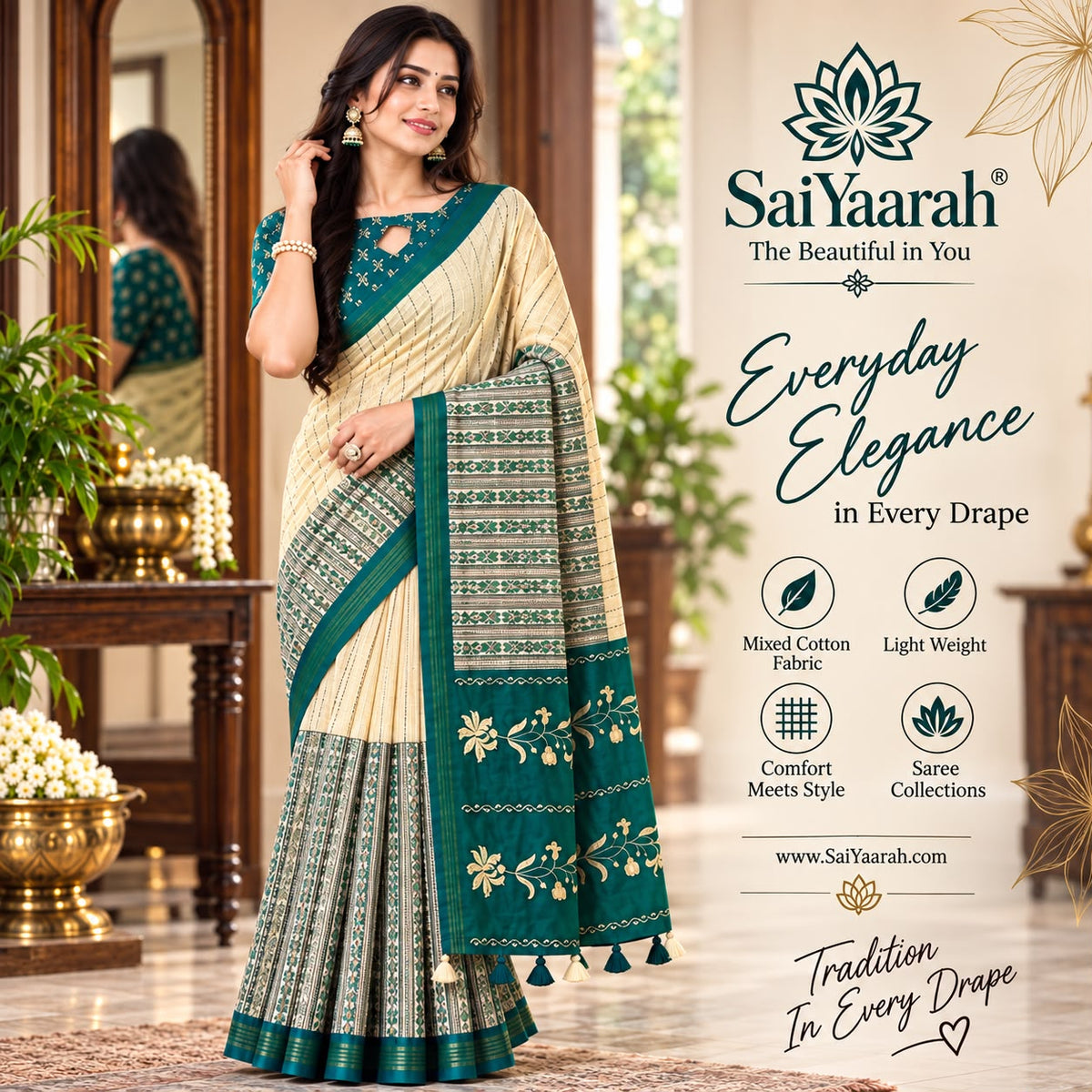 SAIYAARAH SEMI TISSUE KOTA COTTON