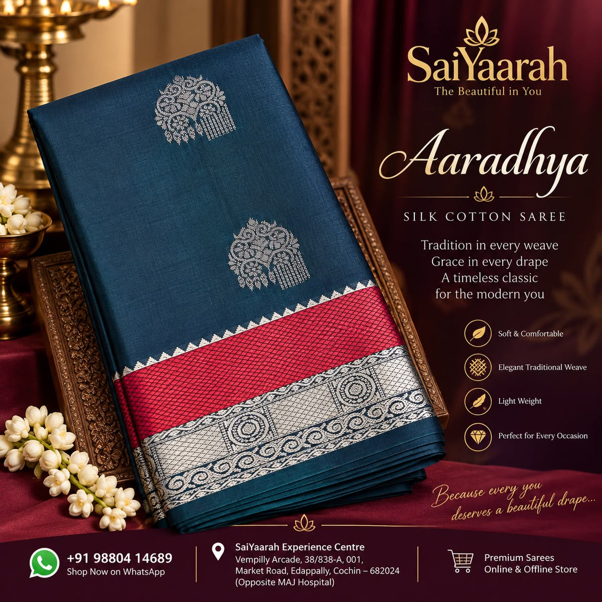 ✨AARADHYA — SILK COTTON SAREE COLLECTIONS ✨