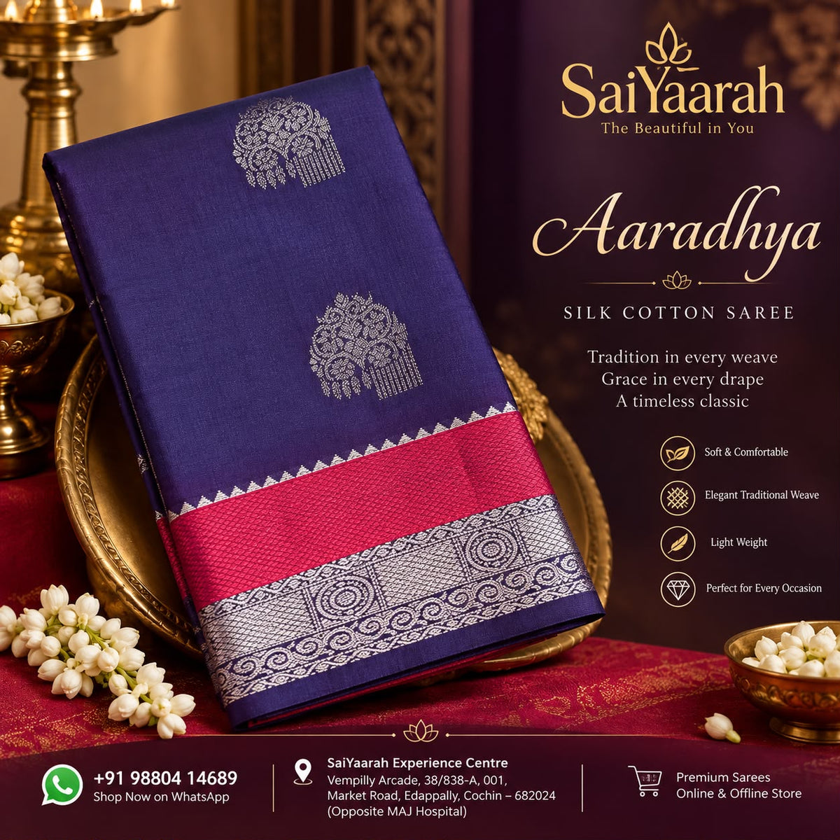 ✨AARADHYA — SILK COTTON SAREE COLLECTIONS ✨