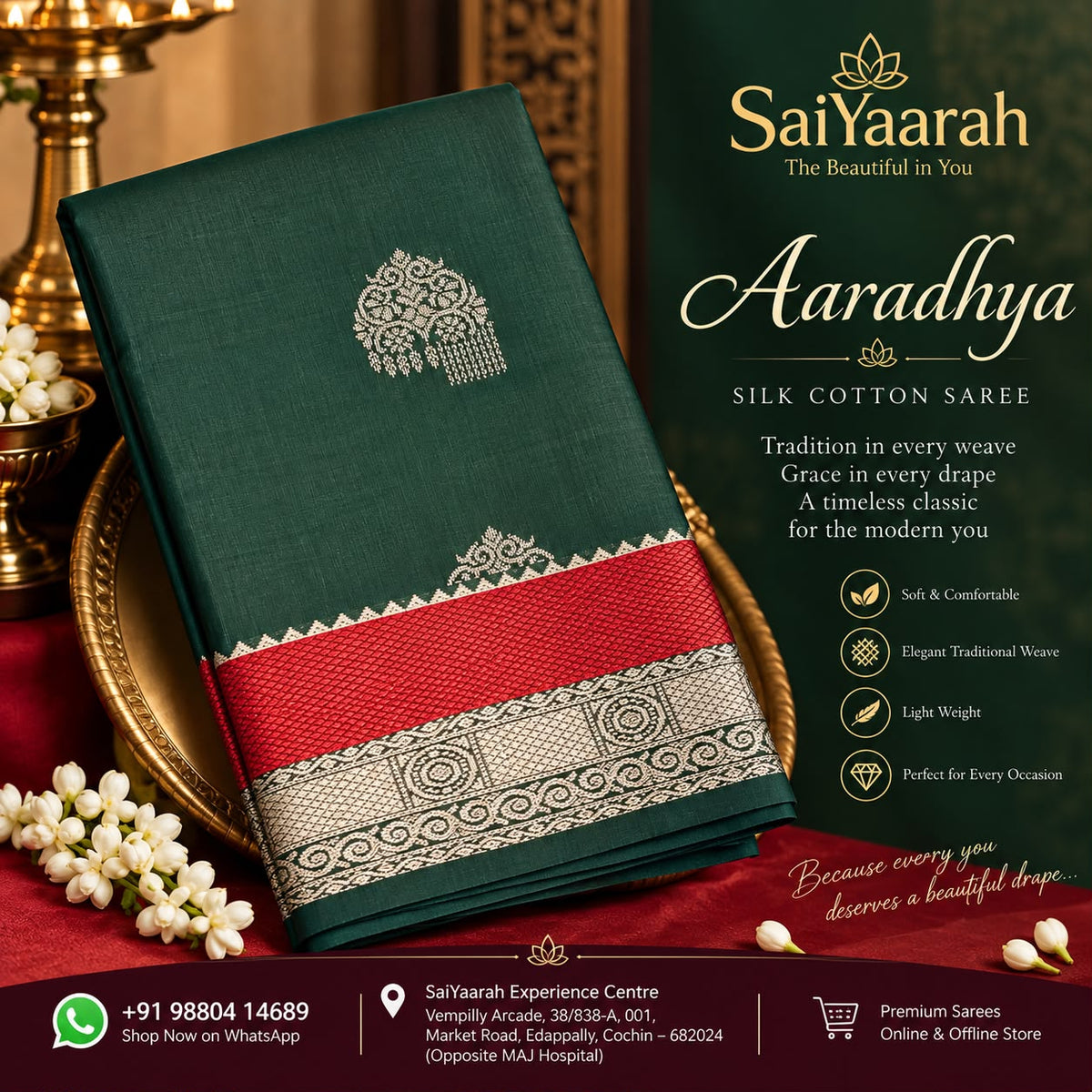 ✨AARADHYA — SILK COTTON SAREE COLLECTIONS ✨