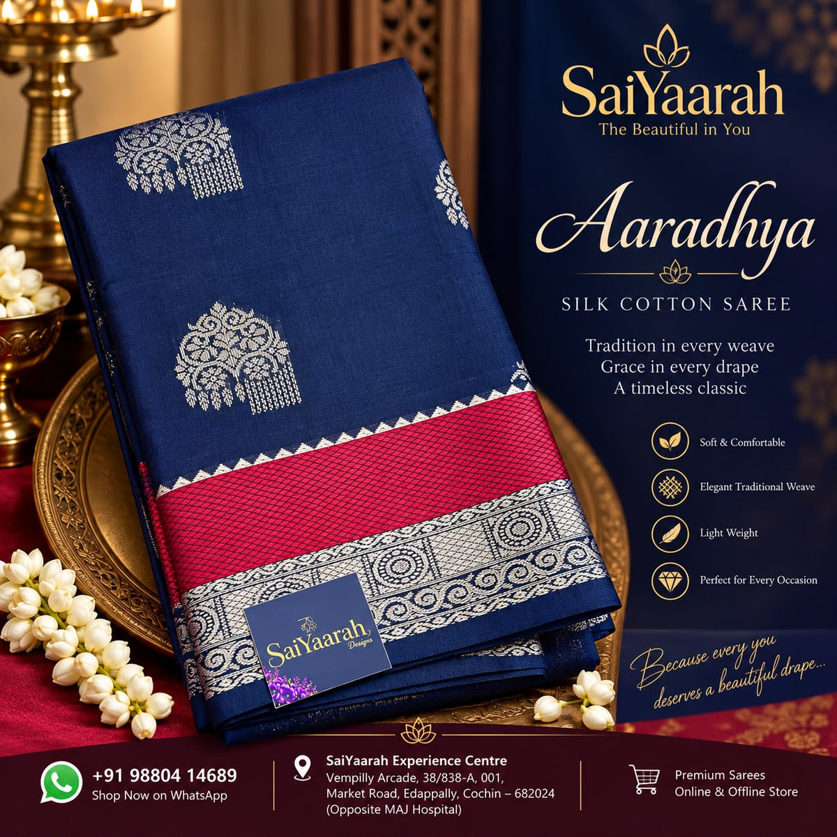 ✨AARADHYA — SILK COTTON SAREE COLLECTIONS ✨
