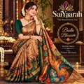 Bodhi Blossom Pinted Silk Saree