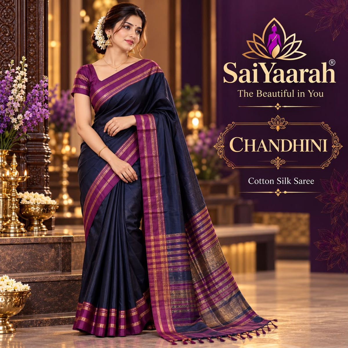SaiYaarah Chandhni Silk Cotton Saree