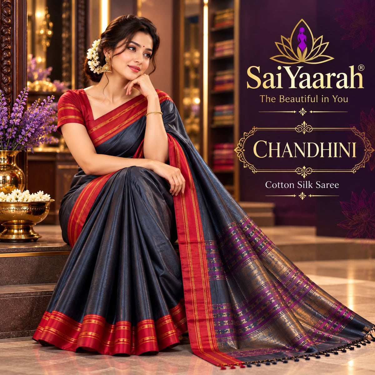 SaiYaarah Chandhni Silk Cotton Saree